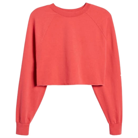 Treasure & Bond Tops - NWT Treasure & Bond - Soft light Red Letter Cropped Sweatshirt